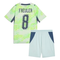 Camiseta Suiza Remo Freuler #8 Segunda Equipación Replica Mundial 2026 para niños mangas cortas (+ Pantalones cortos)